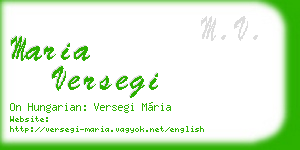 maria versegi business card